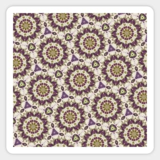 Green and Purple Circular and Triangular Shapes Pattern - WelshDesignsTP003 Sticker